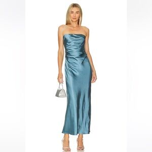 NEW- Runaway the Label Kristine Strapless Dress in Steel